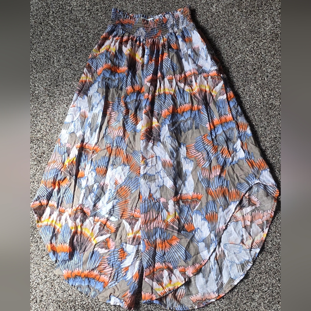 BUCKETLIST Blue Orange Bubble Midi BOTTOMS Resort Wear